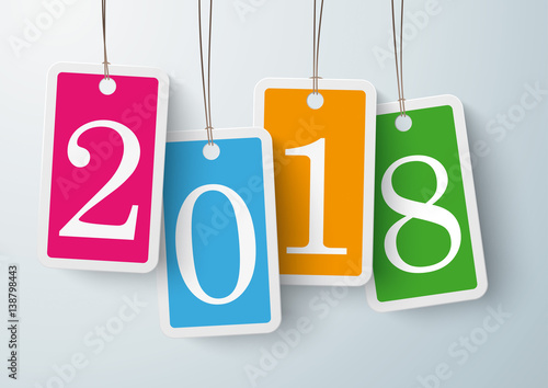 Four Colored Price Stickers 2018