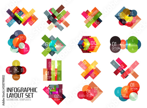 Set of buiness infographics templates