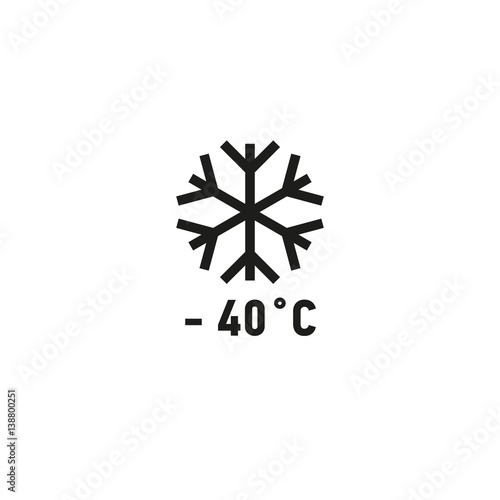 Safe for use on freezer symbol isolated on white background vector illustration. Product suitable for freezing sign. International standard black packaging pictogram photo