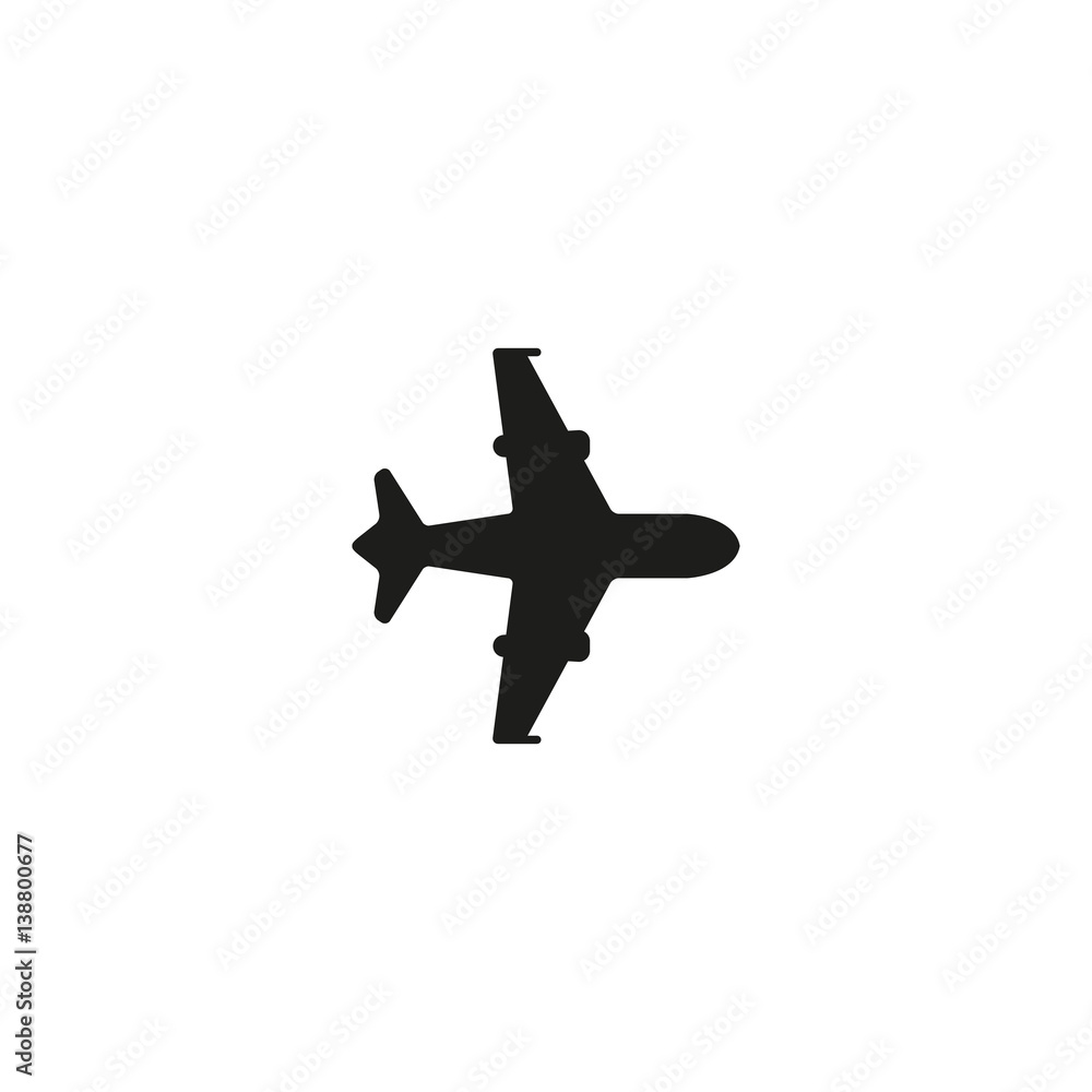 Air shipping symbol isolated on white background vector illustration. Air transportation cargo label with plane. International standard black shipping pictogram Air shipping symbol isolated on white background vector illustration. Air transportation cargo label with plane. International standard black shipping pictogram