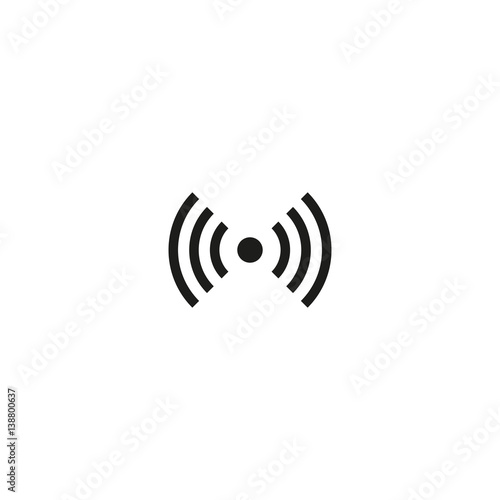 Non-ionizing radiation symbol isolated on white background vector illustration. Equipment and systems with RF transmitter. International standard black packaging pictogram