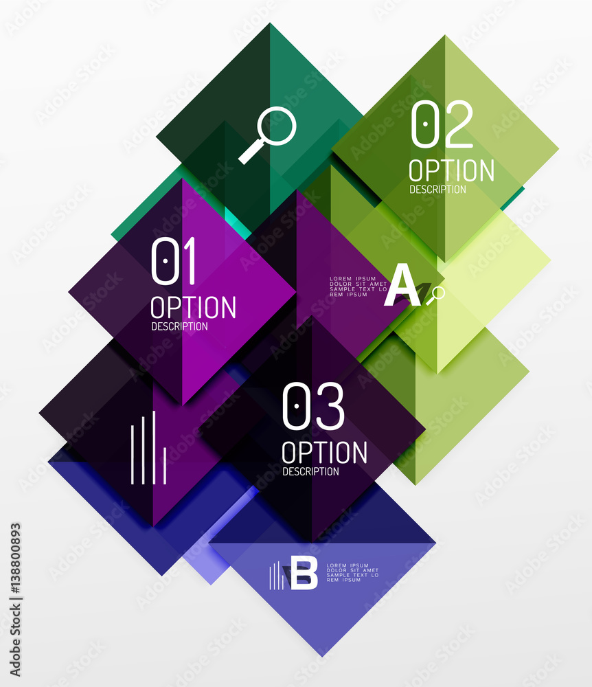 Modern square composition, abstract banner Modern square composition, abstract banner