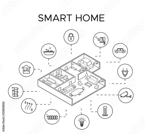 Monochrome Smart Home Control System Concept