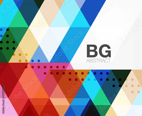 Vector abstract colorful triangle repetition