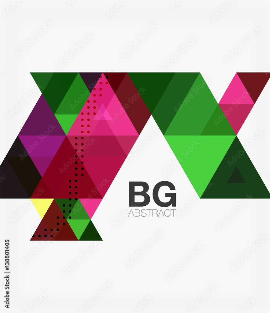 Vector abstract colorful triangle repetition
