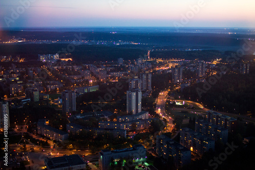 view from the television tower in Vilnius. Lithuania. Vilnius Panorama 