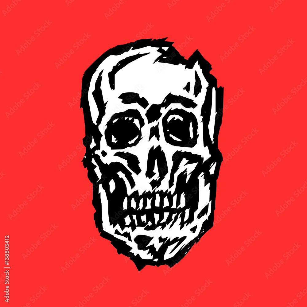 spooky skull vector illustration spooky skull vector illustration