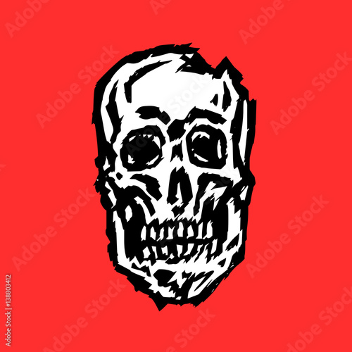spooky skull vector illustration