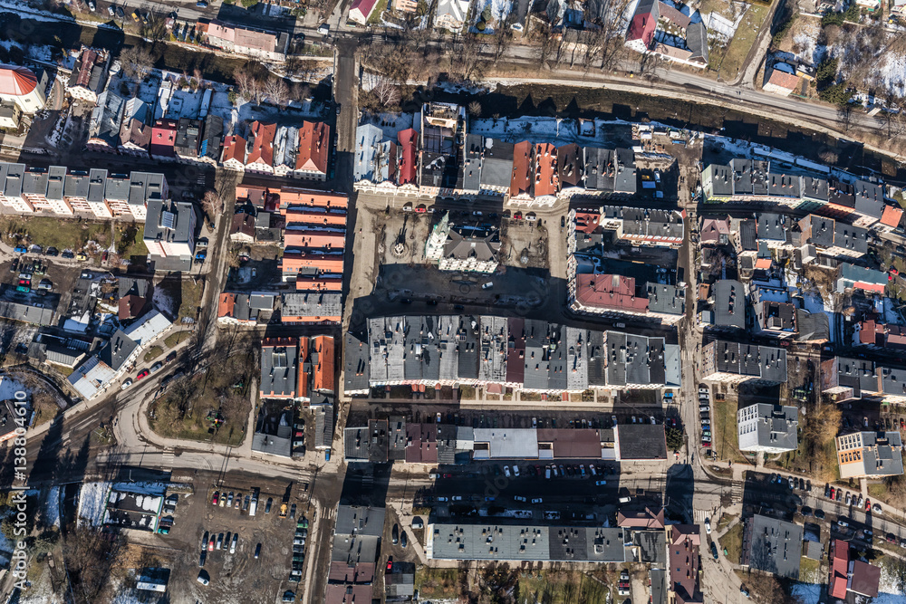 aerial  view of the Ladek Zdroj town