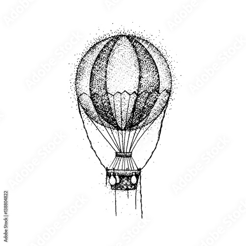 Dotwork Hot Air Balloon