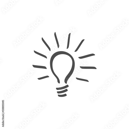 Light Bulb. Lamp line icon. Vector icon. White background photo