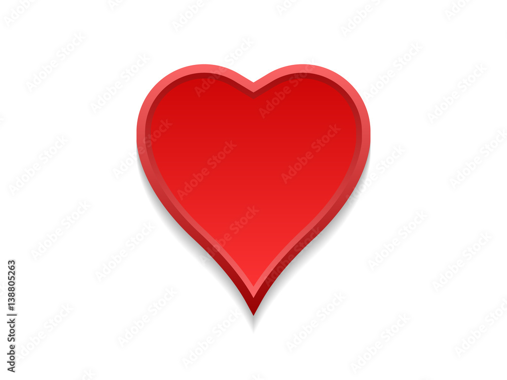 Playing cards symbol Red Heart Icon