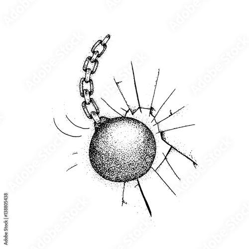 Dotwork Wrecking Ball