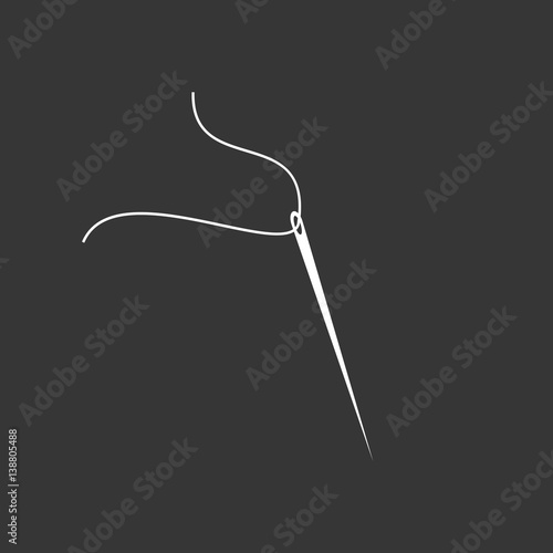 Needle and thread silhouette