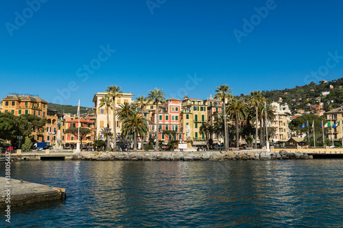 Beautiful view of Santa Margherita Ligure town, Cinque Terre, Ligurian coast, Italy. © madeinitaly4k