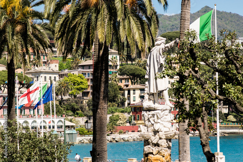 Glimpse of Santa Margherita Ligure, Cinque Terre, Ligurian coast, Italy.