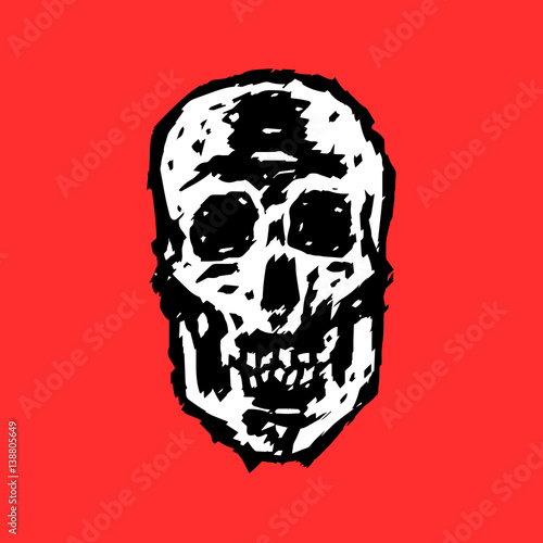 grim skull vector illustration