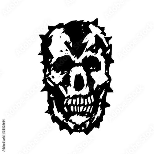 demon skull vector illustration