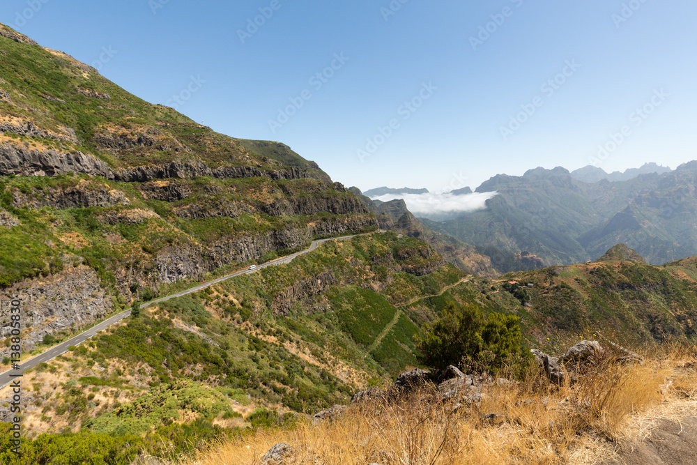 View the pass Boca da Encumeada in Madeira. Portugal