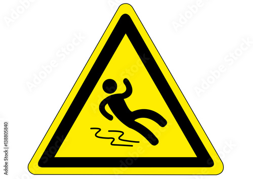 Schild Achtung Rutschgefahr