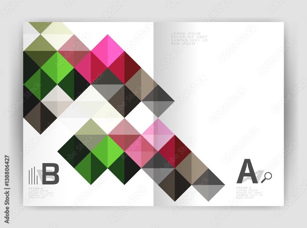 Fototapeta premium Minimalistic square brochure or leaflet business template