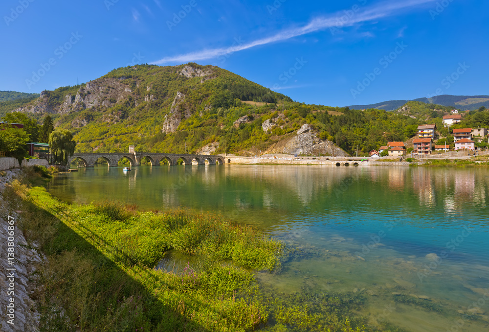 Old Bridge on Drina river in Visegrad - Bosnia and Herzegovina