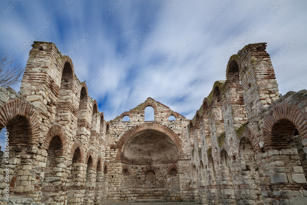 The ruins of the church in Nessebar, Bulgaria
