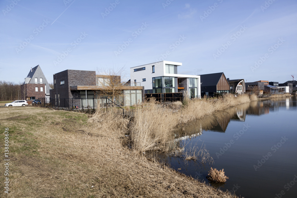 new houses in homerus buurt in Almere Poort in the netherlands