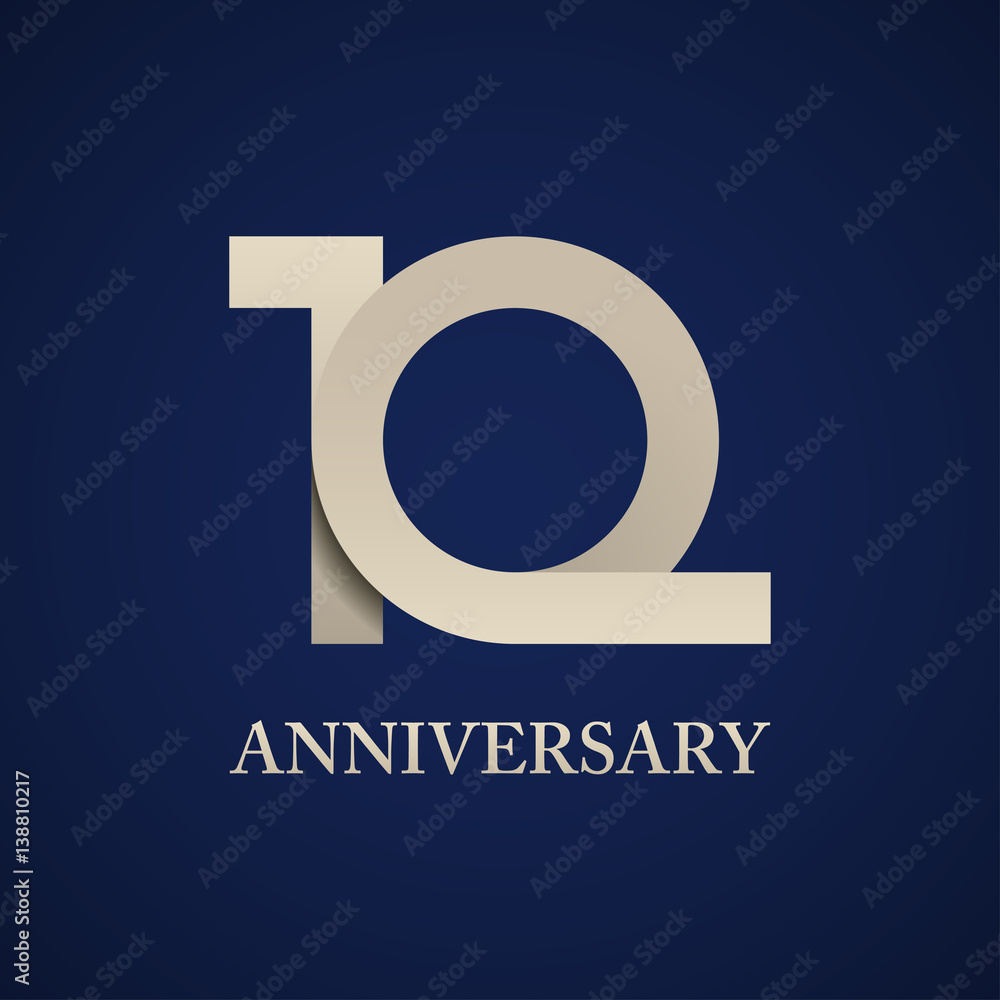 10 years anniversary paper number vector
