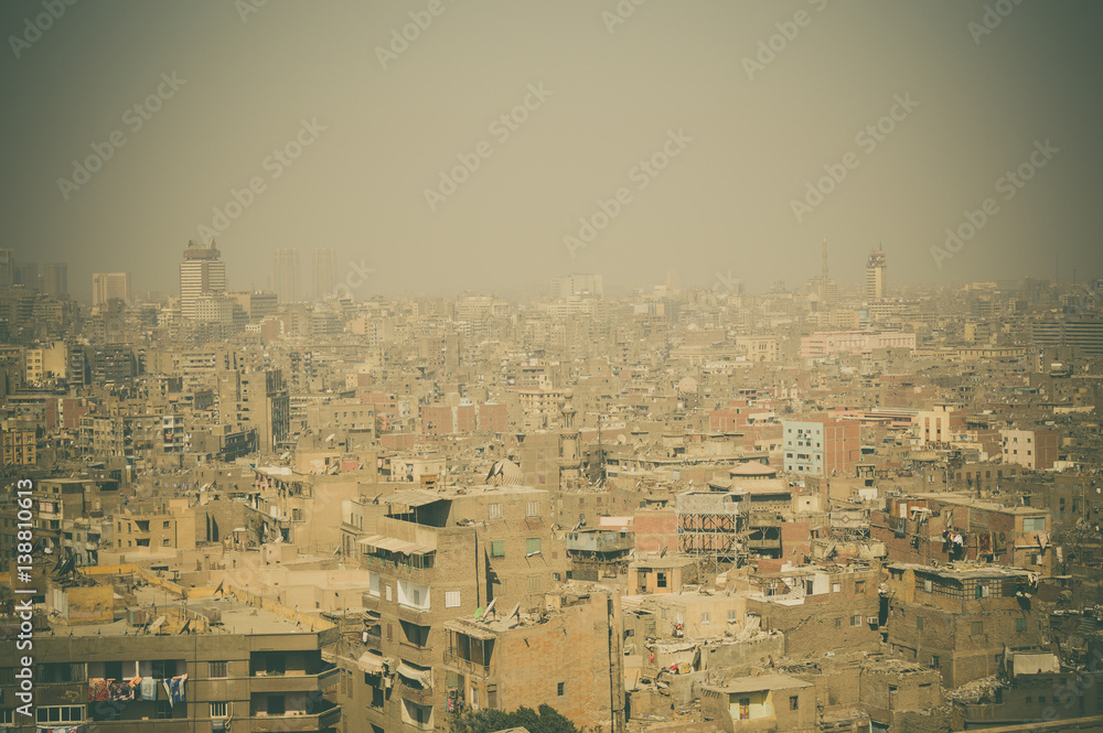 old buildings background at cairo, egypt