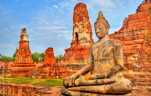 Wat Mahathat at Ayutthaya Historical Park, Thailand photo
