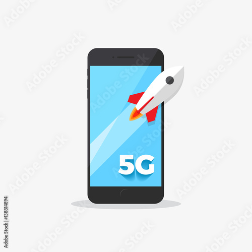 5G Phone Flat Icon