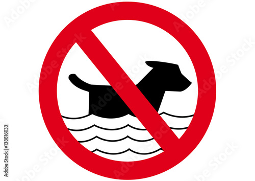 Schild Baden für Hunde verboten