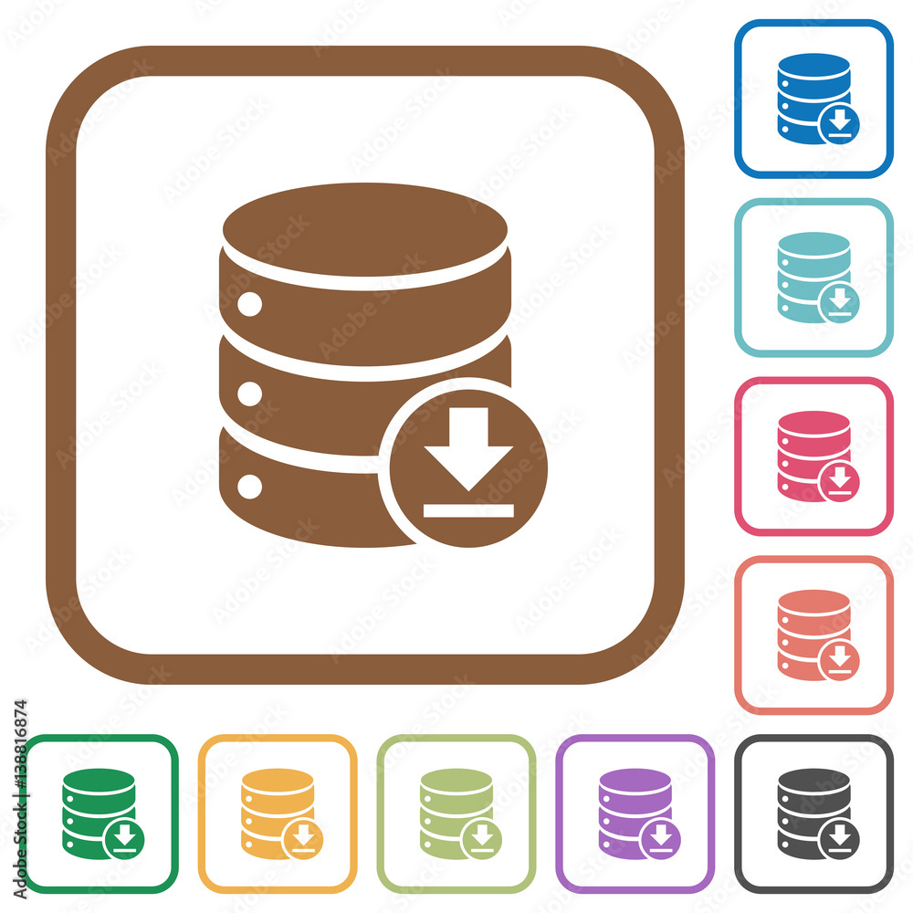 Backup database simple icons Backup database simple icons