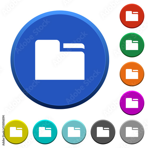Tab folder beveled buttons