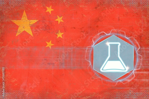 Photography China chemistry. Chemical production concept.