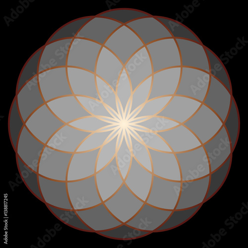 Flower of Life. Sacred Geometry.