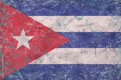 Grunge Cuba flag texture