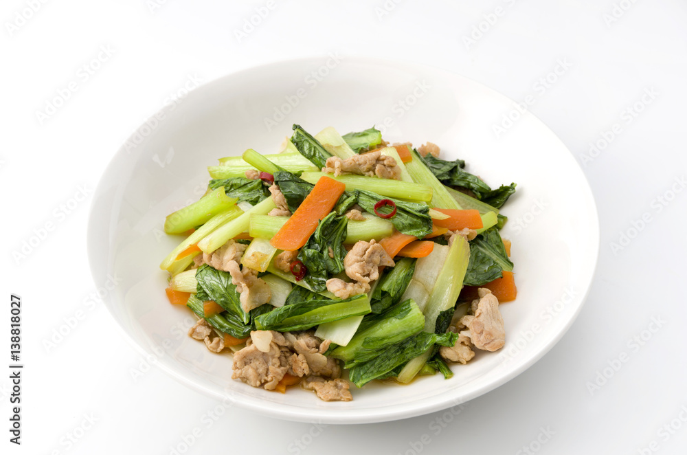 小松菜と豚肉の炒め物 小松菜と豚肉の炒め物