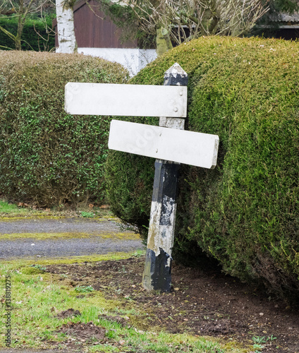 Картината върху платно british sign post blank