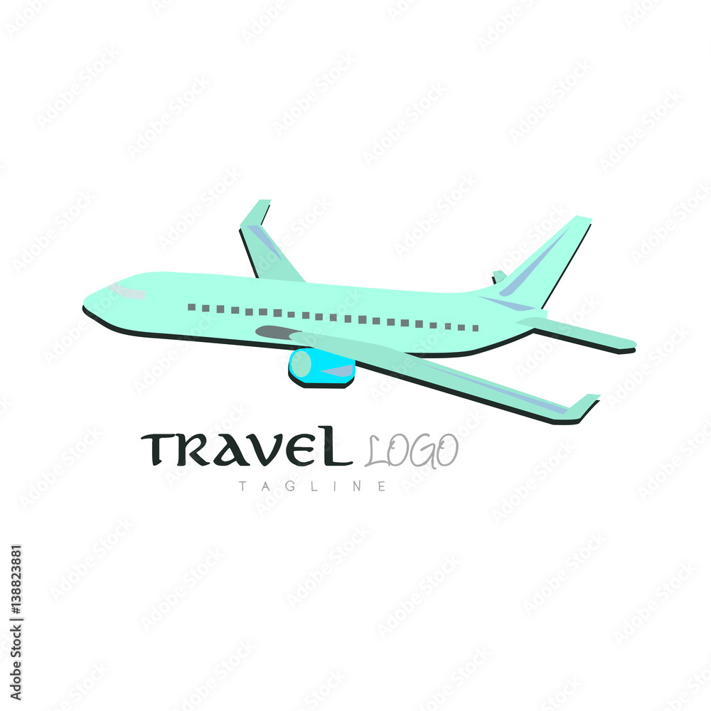 travel logo that have a planet flying. vector illustration.