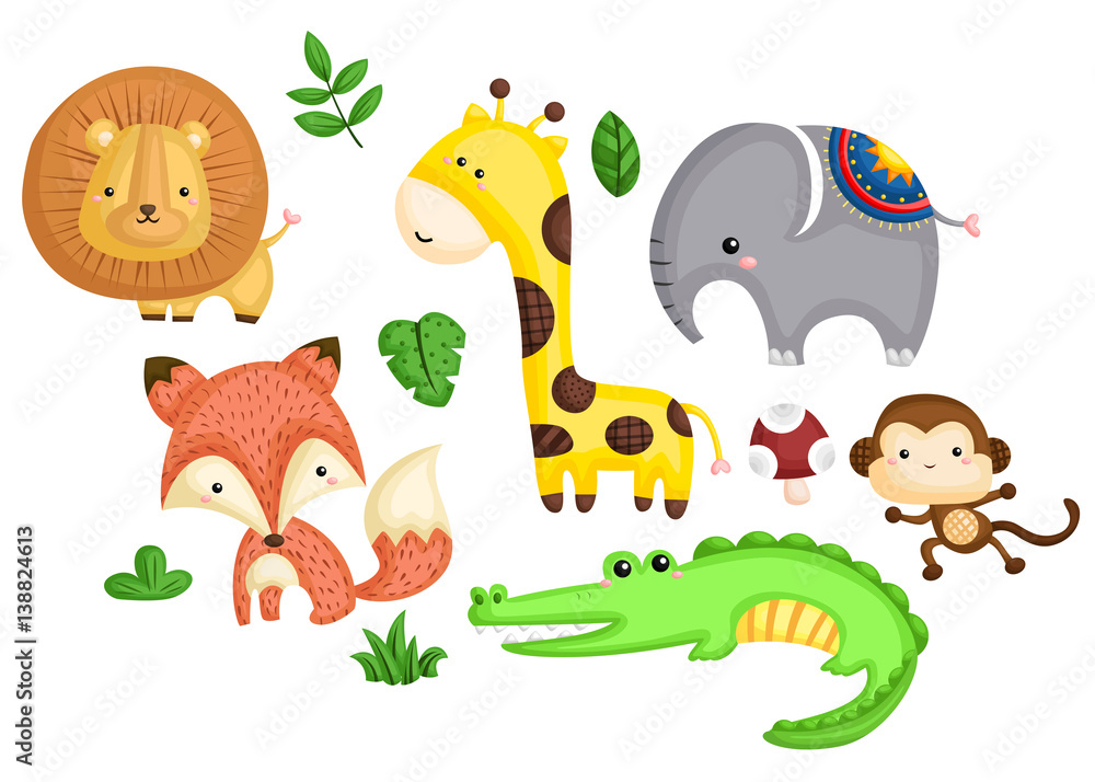Colorful animals Colorful animals