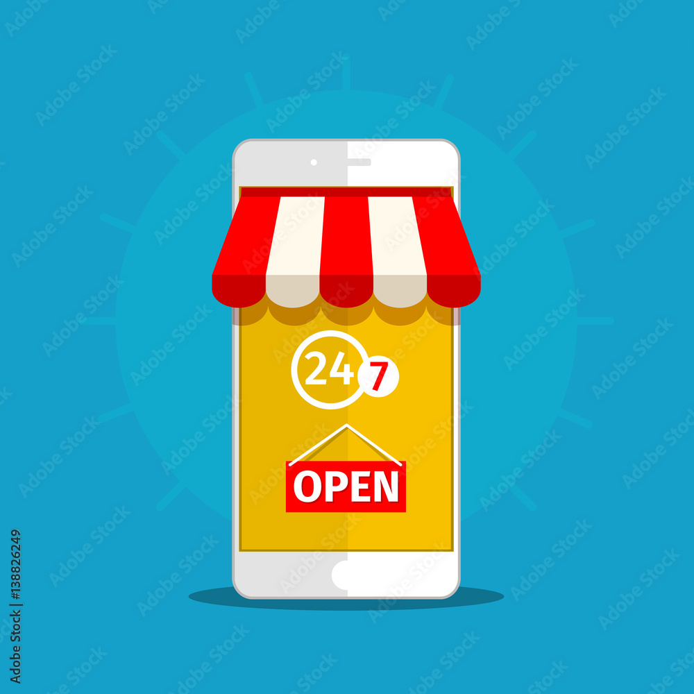 Naklejka premium Vector e-commerce concept