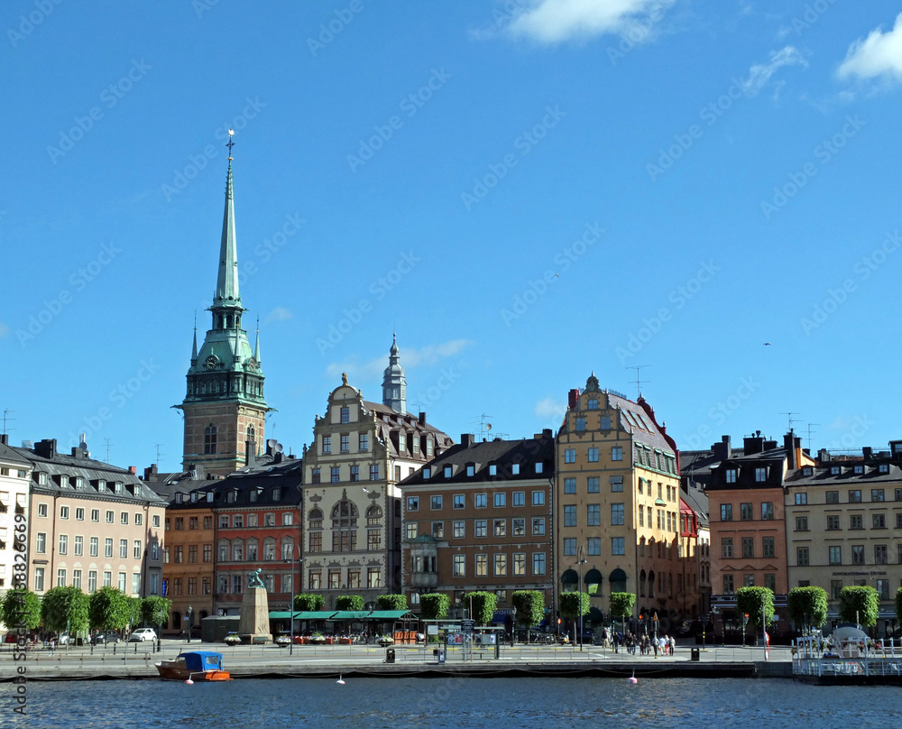 Obraz premium The Old City(Gamla Stan) in the center of Stockholm, Sweden
