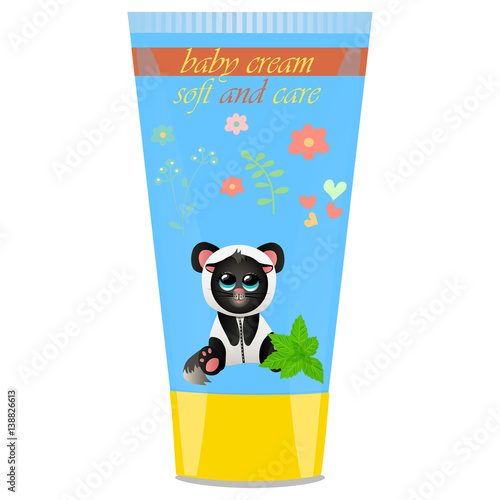 Baby cream tube with kids design
