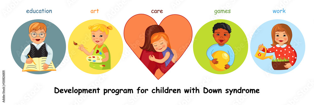 Children with Down syndrome development