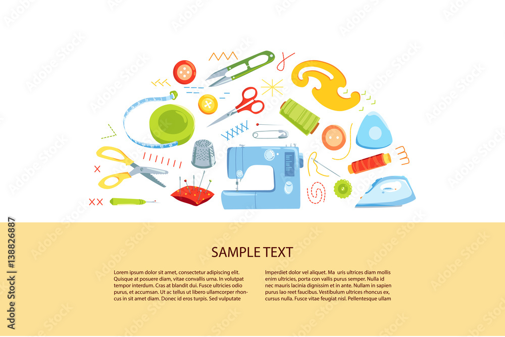 Sewing kit vector concept Sewing kit vector concept