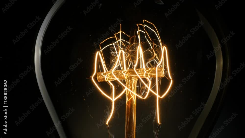 Flashing light bulb goes on and off Stock Video Adobe Stock