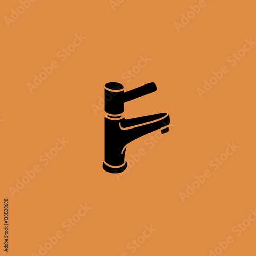 Water tap icon. flat design