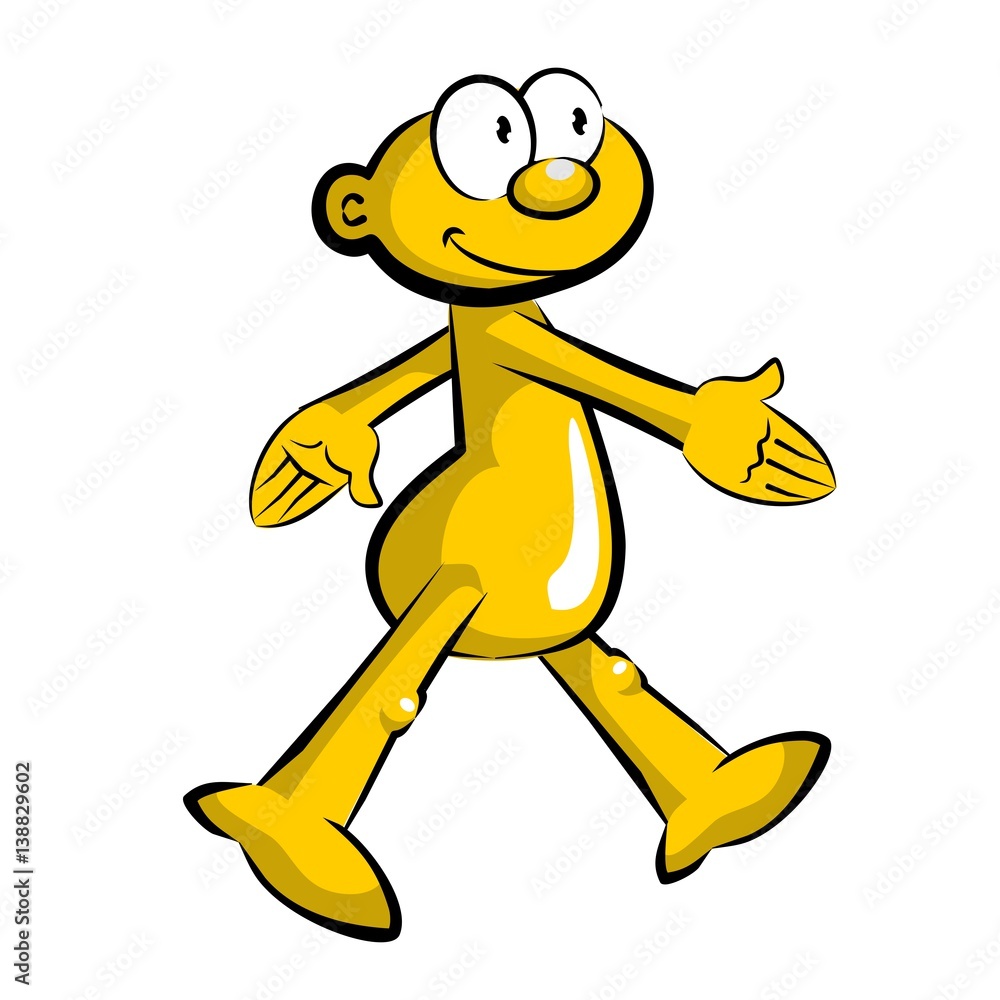 Obraz premium Funny man walking